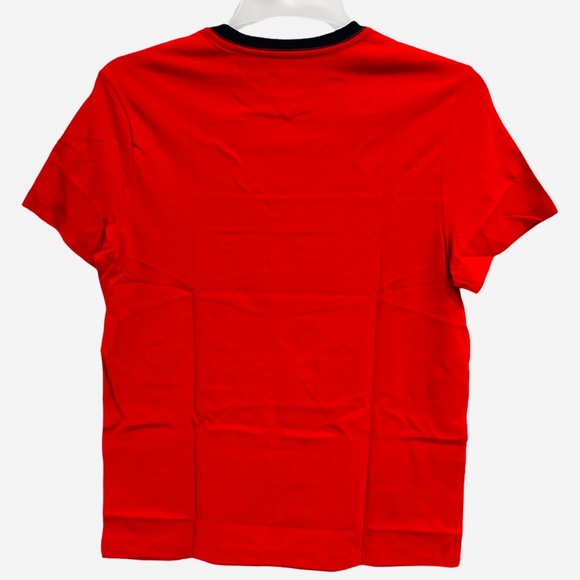 Tommy Hilfiger Mens T-Shirt Red Crewneck Logo Graphic Short Sleeve - Picture 4 of 12